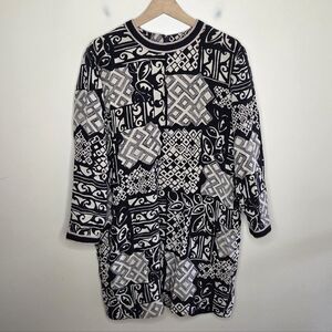 Vintage Anne Crimmins For Umi Collection | Geometric 100% Silk Dress Size 14